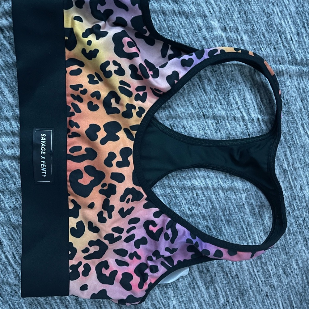 Savage X Fenty Leopard Print Sports Bra